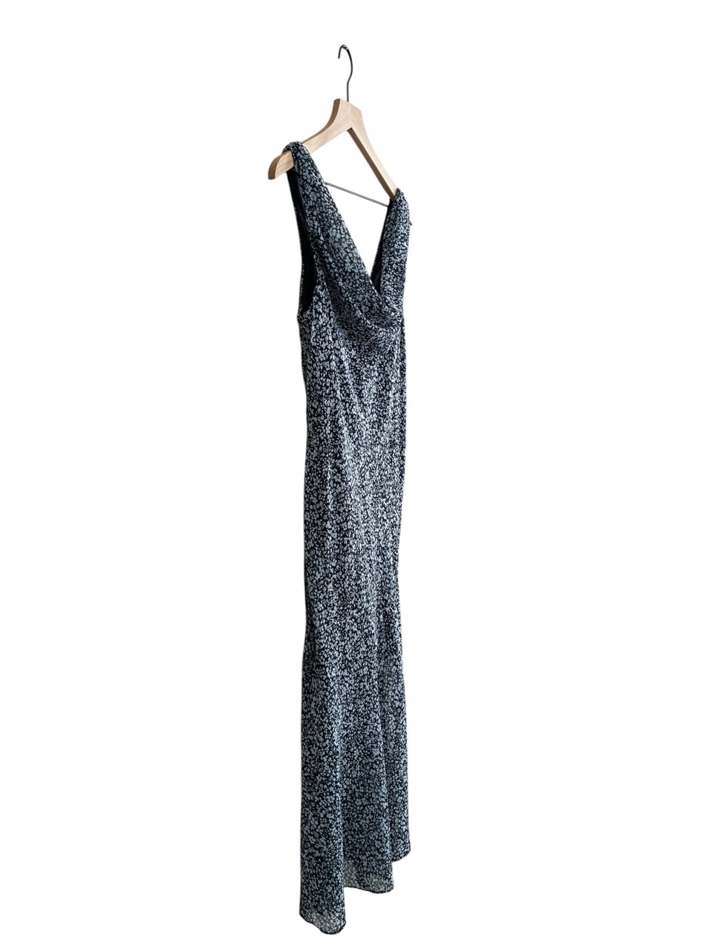 Women’s Abercrombie & Fitch Cowl Neck Midi Dress in Navy Blue - Picture 7 of 7
